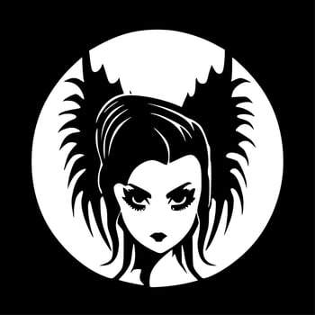 Goth, Minimalist and Simple Silhouette - Vector illustration