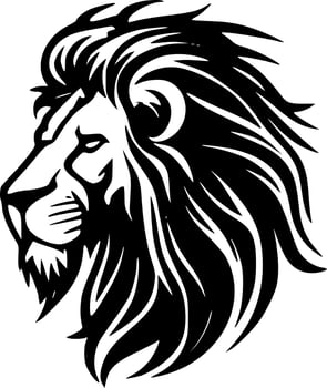 Lion, Minimalist and Simple Silhouette - Vector illustration