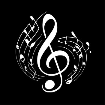 Music Notes - Minimalist and Flat Logo - Vector illustration