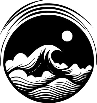 Ocean - High Quality Vector Logo - Vector illustration ideal for T-shirt graphic
