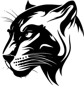Panther, Minimalist and Simple Silhouette - Vector illustration