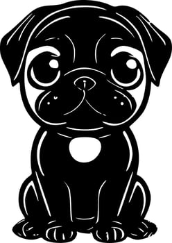 Pug - High Quality Vector Logo - Vector illustration ideal for T-shirt graphic