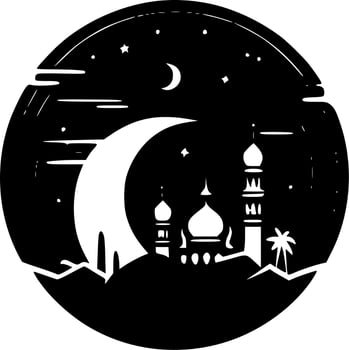 Ramadan - Minimalist and Flat Logo - Vector illustration