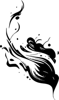 Smoke - Black and White Isolated Icon - Vector illustration