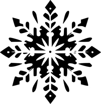 Snowflake, Minimalist and Simple Silhouette - Vector illustration