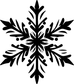 Snowflake, Black and White Vector illustration