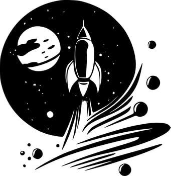 Space - Minimalist and Flat Logo - Vector illustration