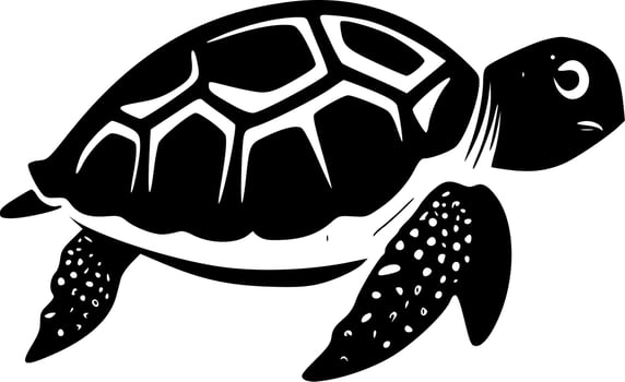 Turtle, Minimalist and Simple Silhouette - Vector illustration