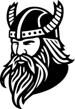 Viking - Minimalist and Flat Logo - Vector illustration