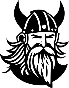 Viking - Minimalist and Flat Logo - Vector illustration