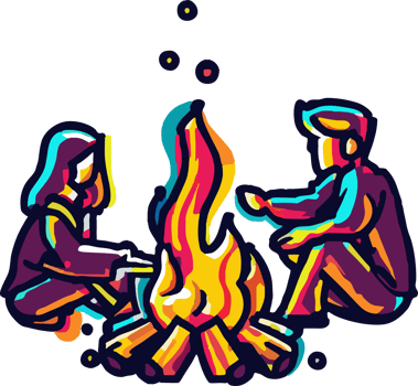 bonfire camping png graphic clipart design