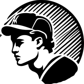 Baseball - Minimalist and Flat Logo - Vector illustration