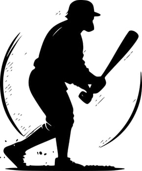 Baseball, Minimalist and Simple Silhouette - Vector illustration