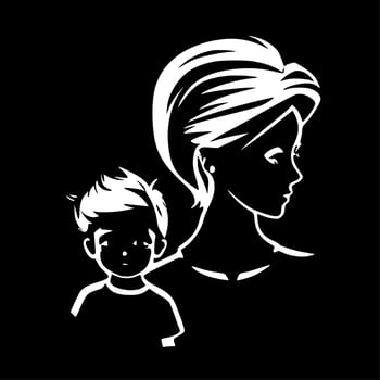 Boy Mom - High Quality Vector Logo - Vector illustration ideal for T-shirt graphic