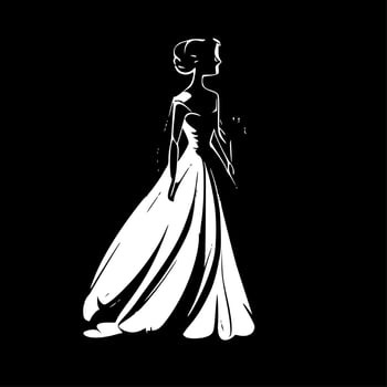 Bridal, Minimalist and Simple Silhouette - Vector illustration
