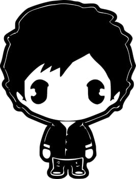 Chibi - Minimalist and Flat Logo - Vector illustration