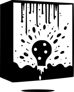 Lightbox, Black and White Vector illustration