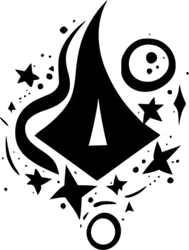 Magic - Black and White Isolated Icon - Vector illustration
