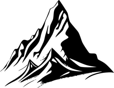 Mountain, Black and White Vector illustration
