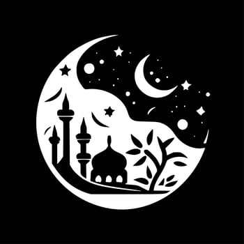 Ramadan - Minimalist and Flat Logo - Vector illustration