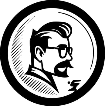 Vintage - Black and White Isolated Icon - Vector illustration