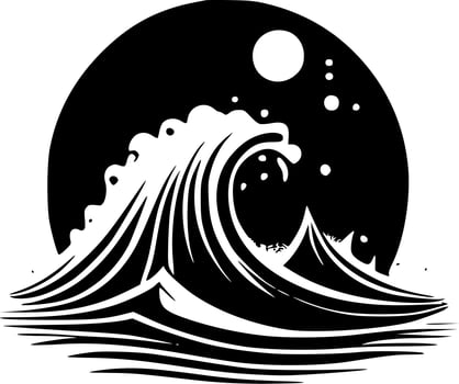 Wave, Minimalist and Simple Silhouette - Vector illustration