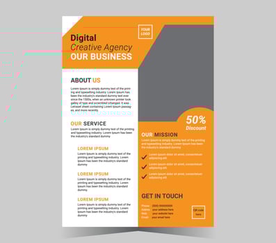 Corporate business flyer design and vector template