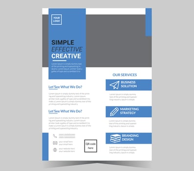 Corporate business flyer design and vector template
