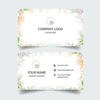 Marble Textured Business Card Template vector