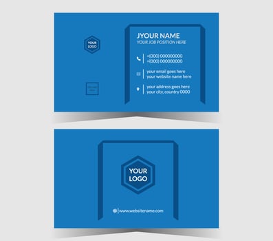 Corporate business card template vector modern creative and clean design.