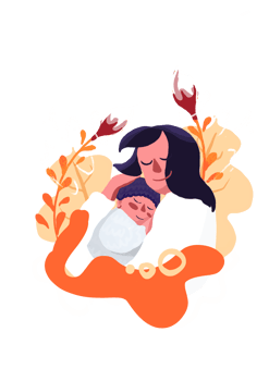 mother and baby png