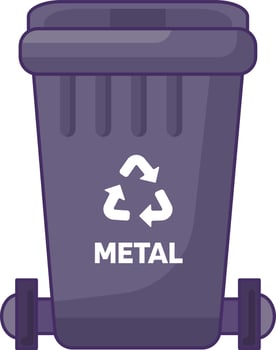 Closed Transportable Metal Waste Container vector