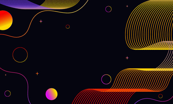 Modern black background with gradient geometrical vector