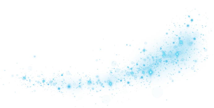 Abstract blue glitter wave illustration. Blue stardust sparkle particles isolated on transparent background. Magic concept. PNG. png