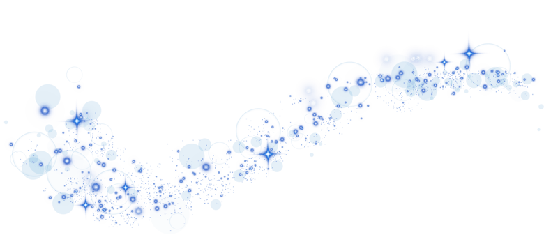 Abstract blue glitter wave illustration. Blue stardust sparkle particles isolated on transparent background. Magic concept. PNG. png
