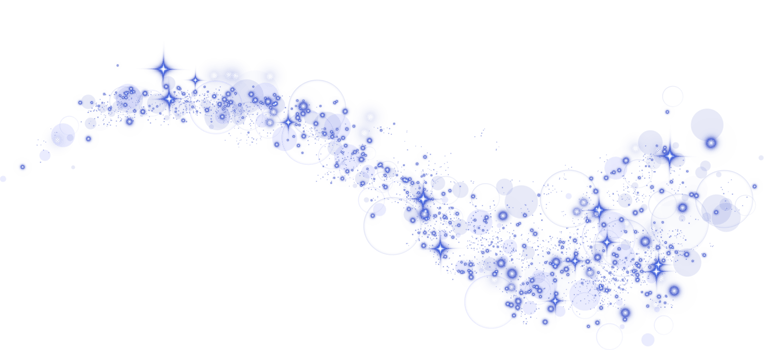 Abstract blue glitter wave illustration. Blue stardust sparkle particles isolated on transparent background. Magic concept. PNG. png