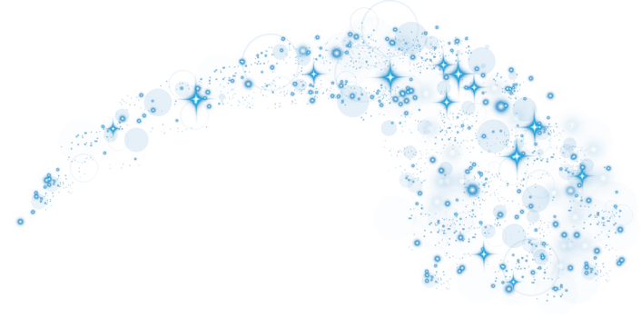 Abstract blue glitter wave illustration. Blue stardust sparkle particles isolated on transparent background. Magic concept. PNG. png