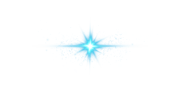 Blue glowing lights effects isolated on transparent background. Solar flare with beams and spotlight. Glow effect. Starburst with sparkles. PNG. png