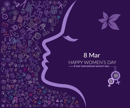 8 March international women and girls in science day vector
