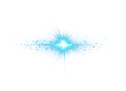Blue glowing lights effects isolated on transparent background. Solar flare with beams and spotlight. Glow effect. Starburst with sparkles. PNG. png