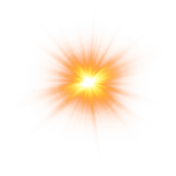 Golden glowing light effects isolated on transparent background. Solar flare with beams and spotlight. Glow effect. Starburst with sparkles. PNG. png