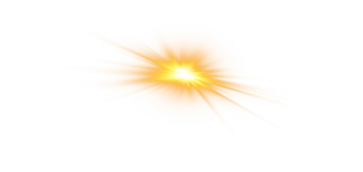 Golden glowing light effects isolated on transparent background. Solar flare with beams and spotlight. Glow effect. Starburst with sparkles. PNG. png