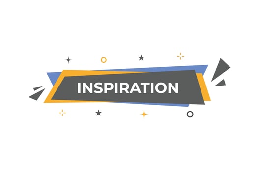 Inspiration Button. Speech Bubble, Banner Label Inspiration vector