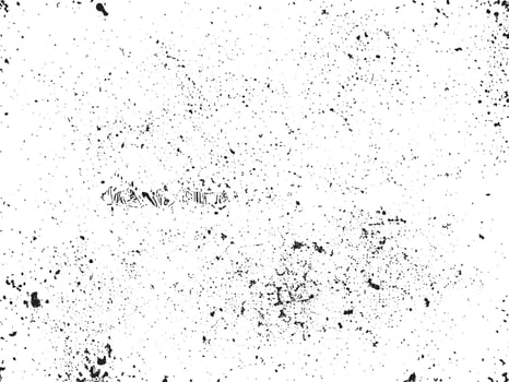 Distressed Black Texture with Dark Grainy Texture, Dust Overlay, and Rusted White Effect on White Background - Grunge Design Elements in Vector Illustration, EPS 10