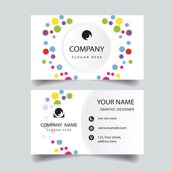Colorful Business Card Template vector
