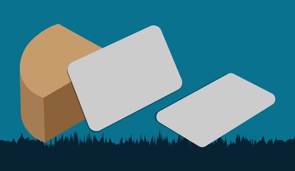Blank business cards mockup and background . vector