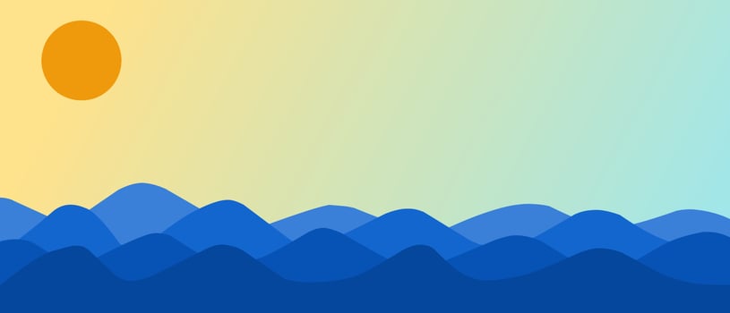 simple design of summer beach and natural scenery background template. vector