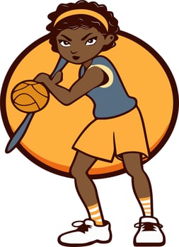 girl playing raquetball vector