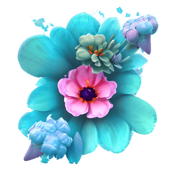 flower painting element png