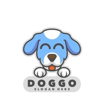 Dog head logo vector